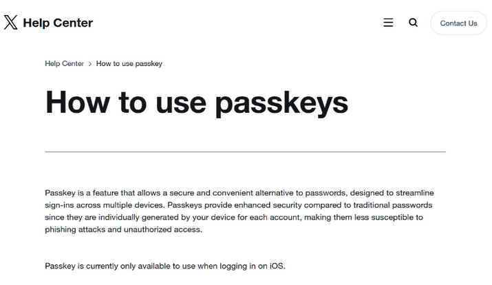 响水苹果维修店铺分享iOS用户如何通过通行密钥(Passkey)登录 